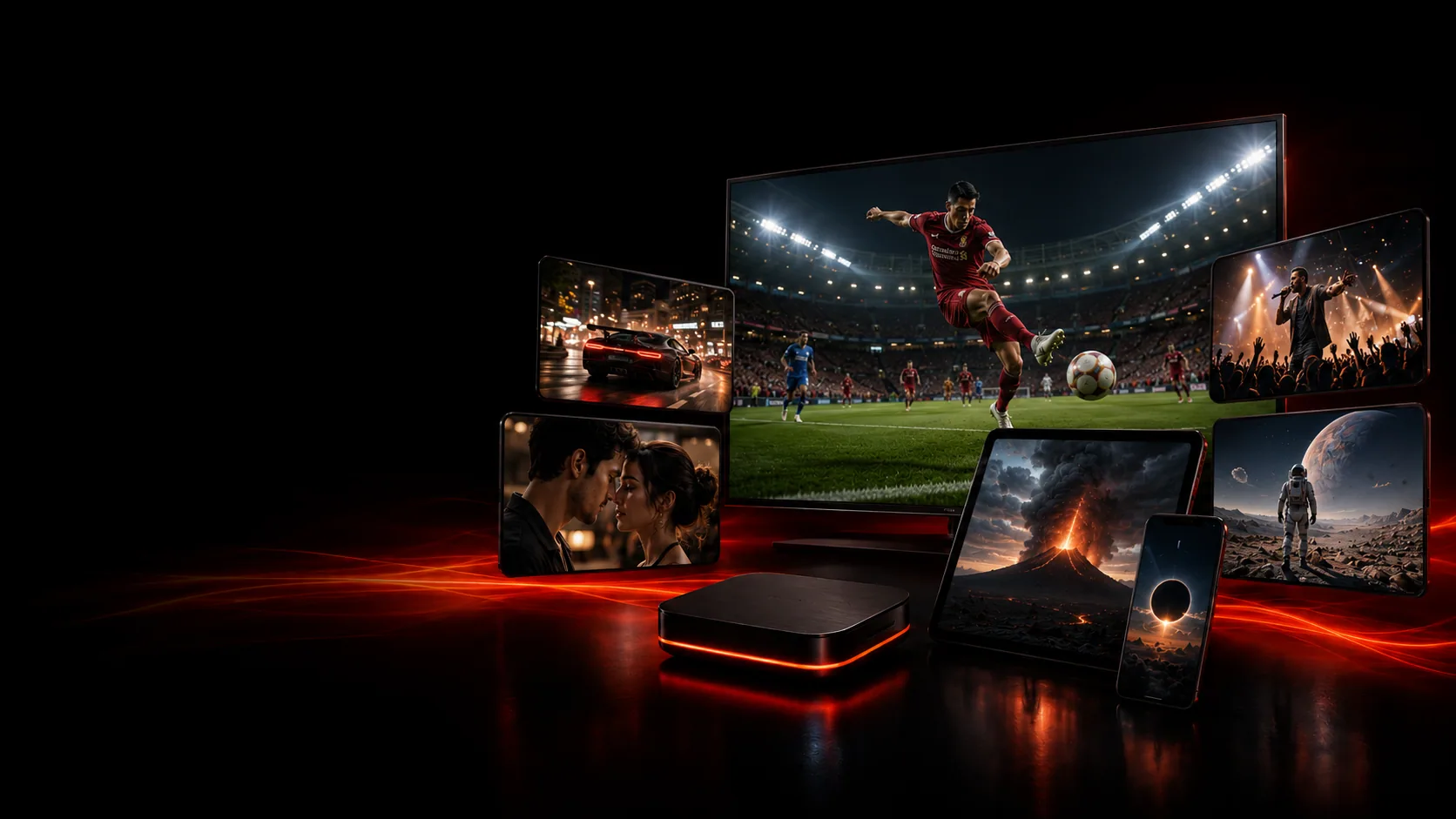Premium IPTV service streaming sports and entertainment across connected devices